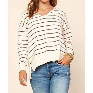NWOT SKIES ARE BLUE Hi-Lo Striped Sweater